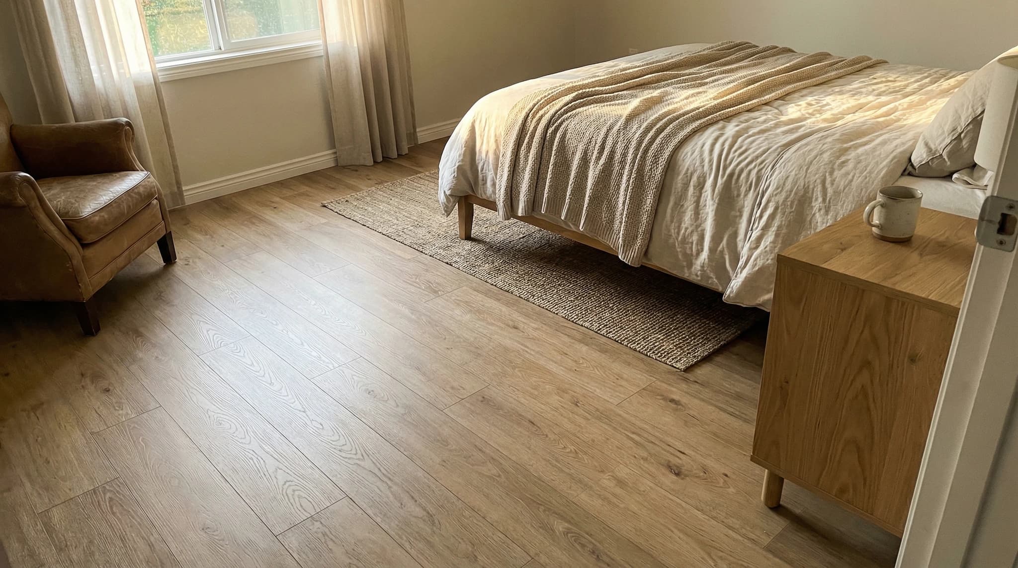 Laminatboden im Schlafzimmer