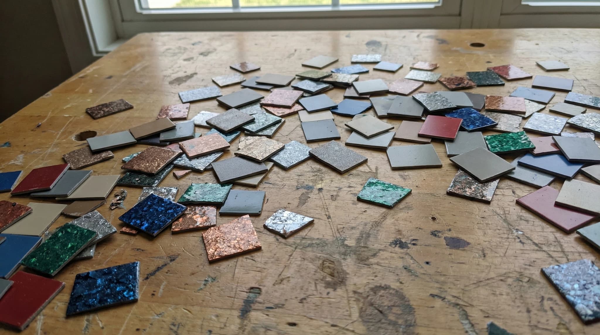 Farbmuster für Epoxidharzboden-Design