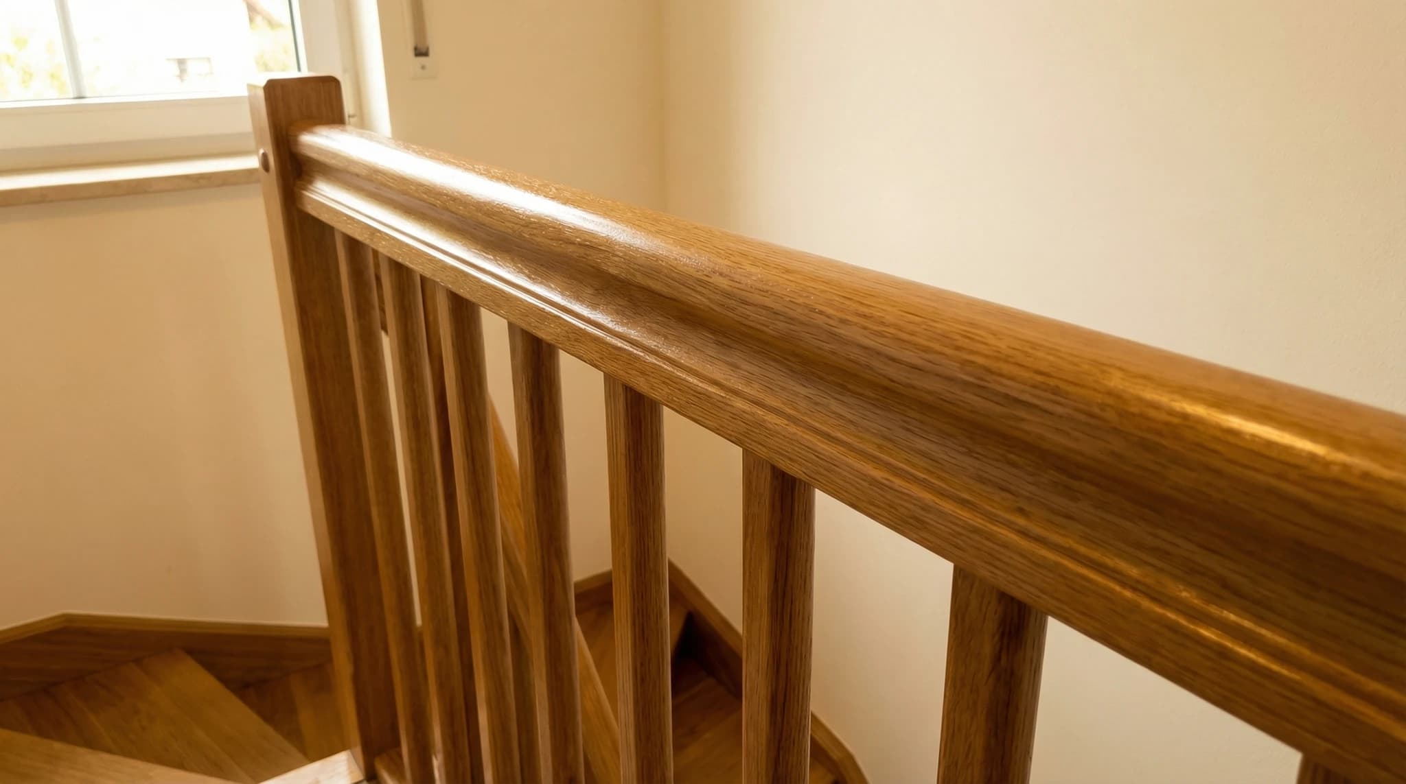 Lackierte Holztreppe