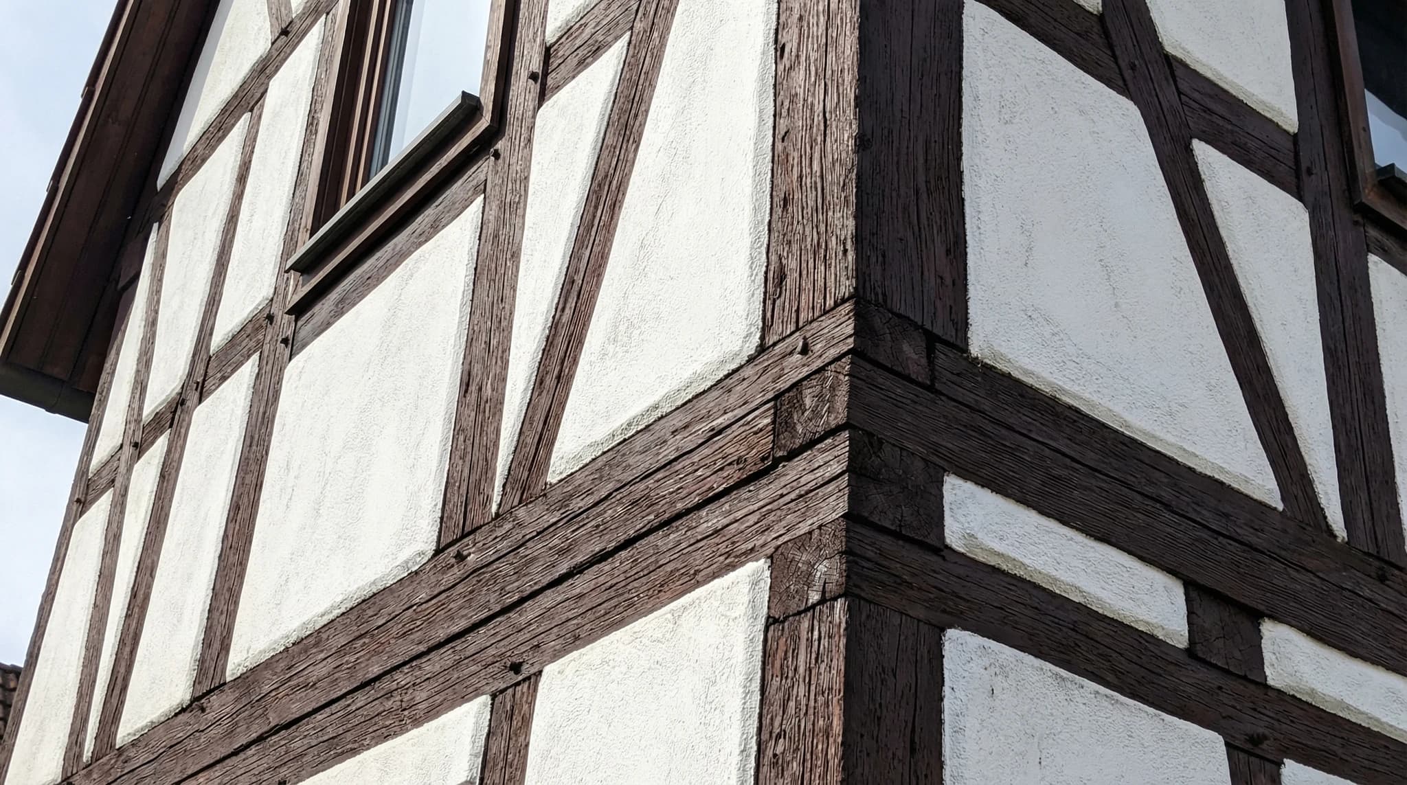 Fachwerk-Fassade mit Holzschutz