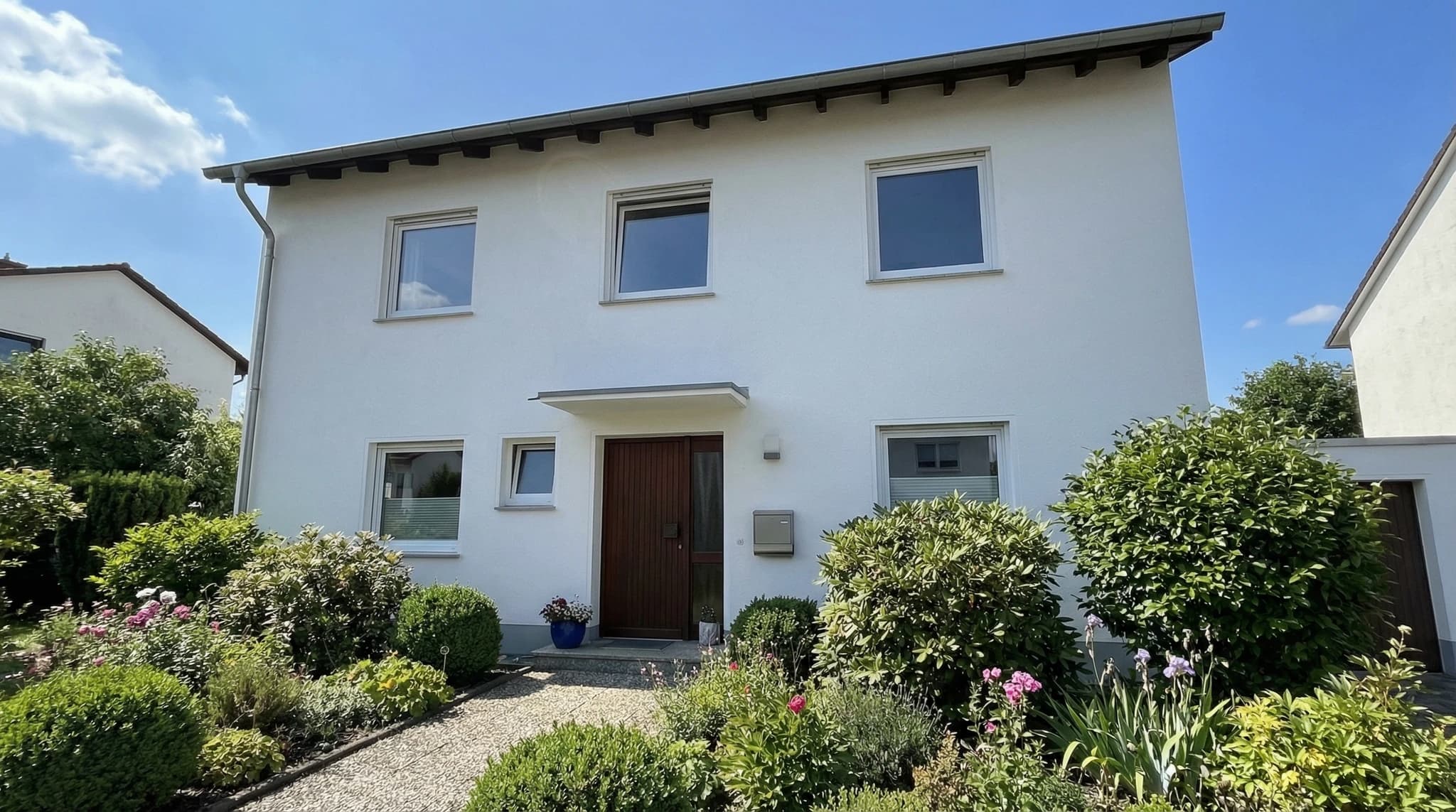 Fassadenanstrich eines Einfamilienhauses