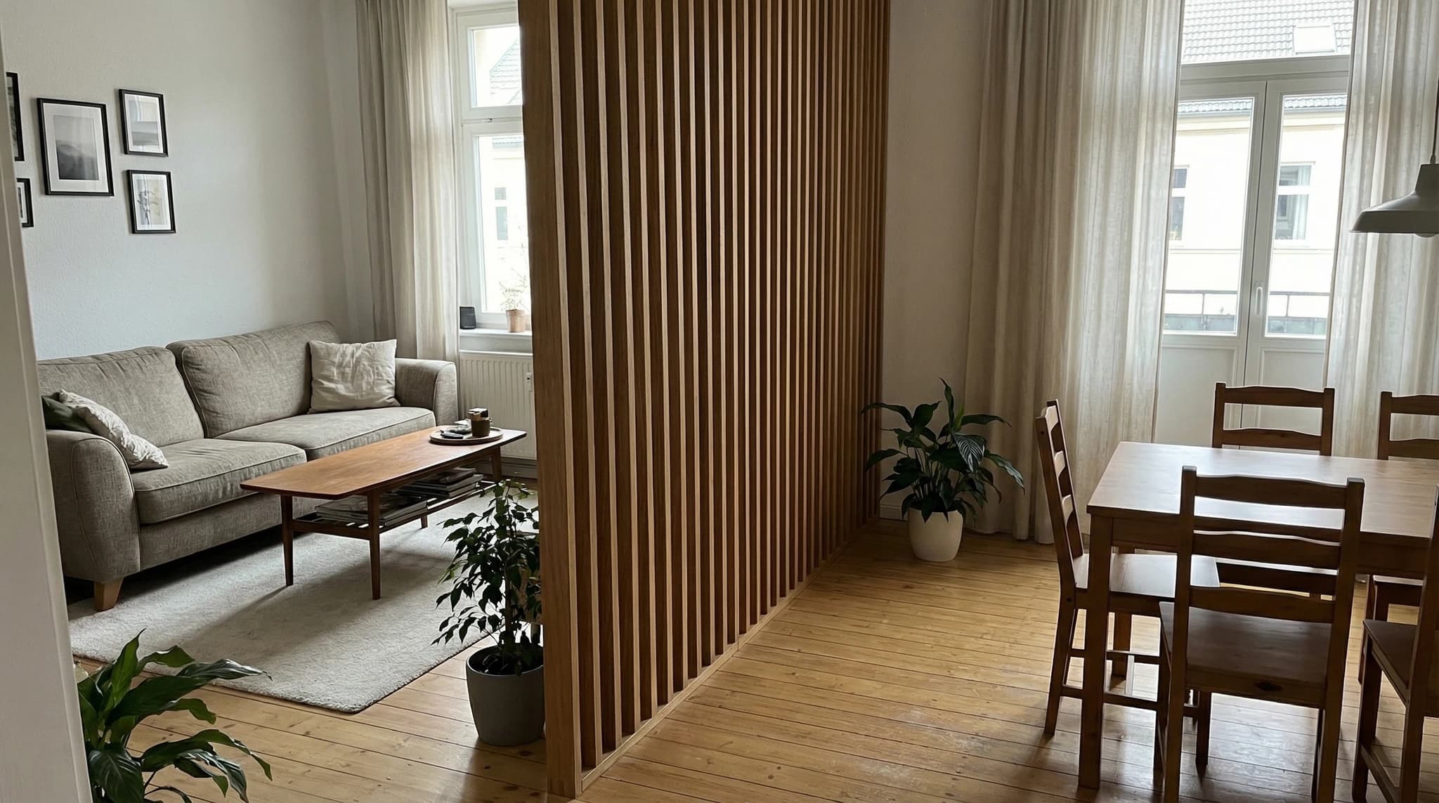 Lamellenwand als Raumteiler