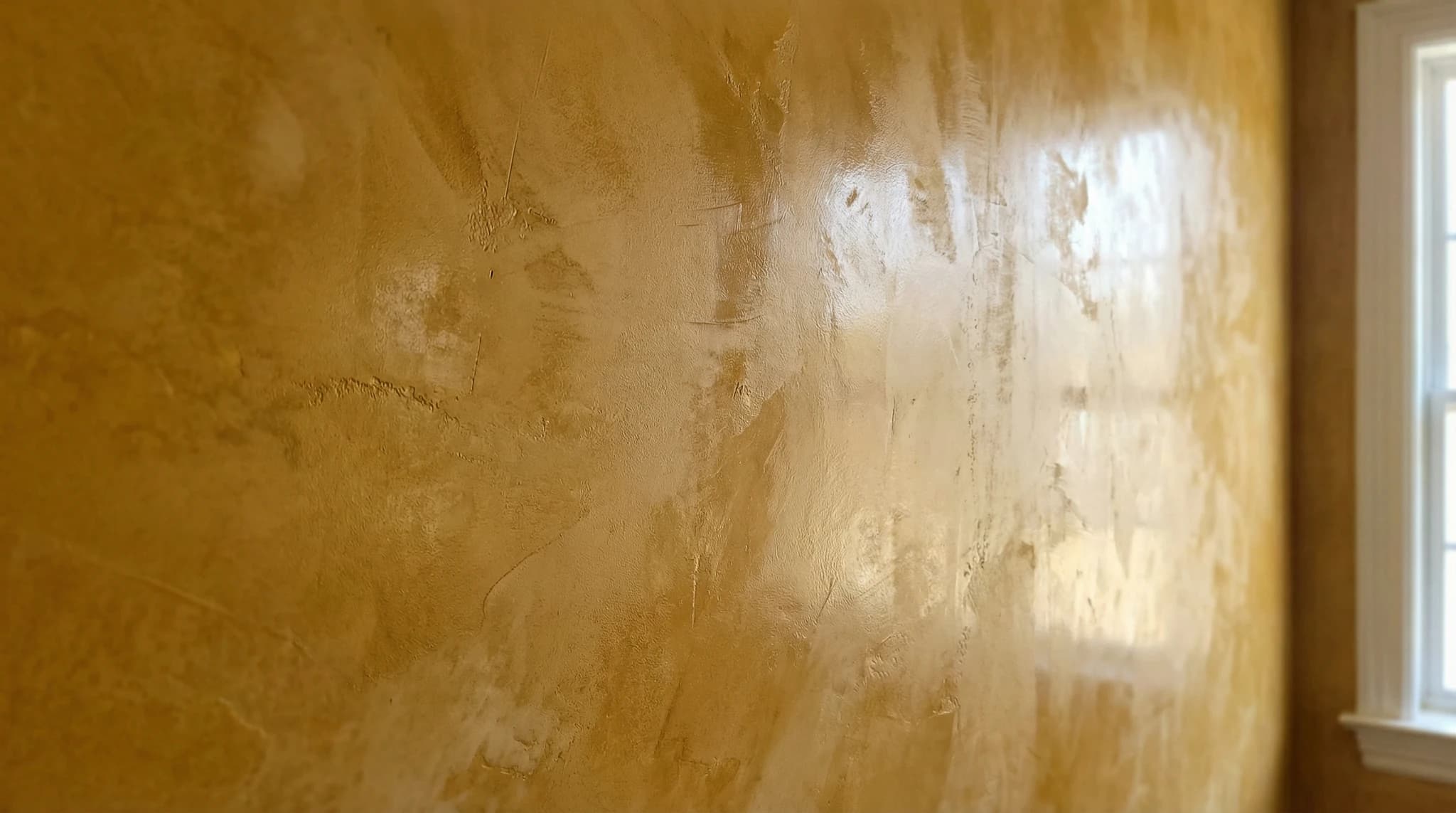 Stucco Veneziano in warmem Gold